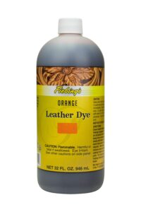 fiebing's leather dye - orange - 32oz alcohol based permanent