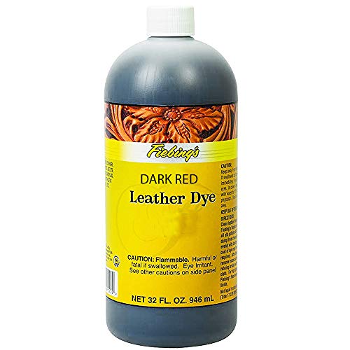 Fiebing's FILDYE72P032Z Leather Dye - Dark Red, 32 oz