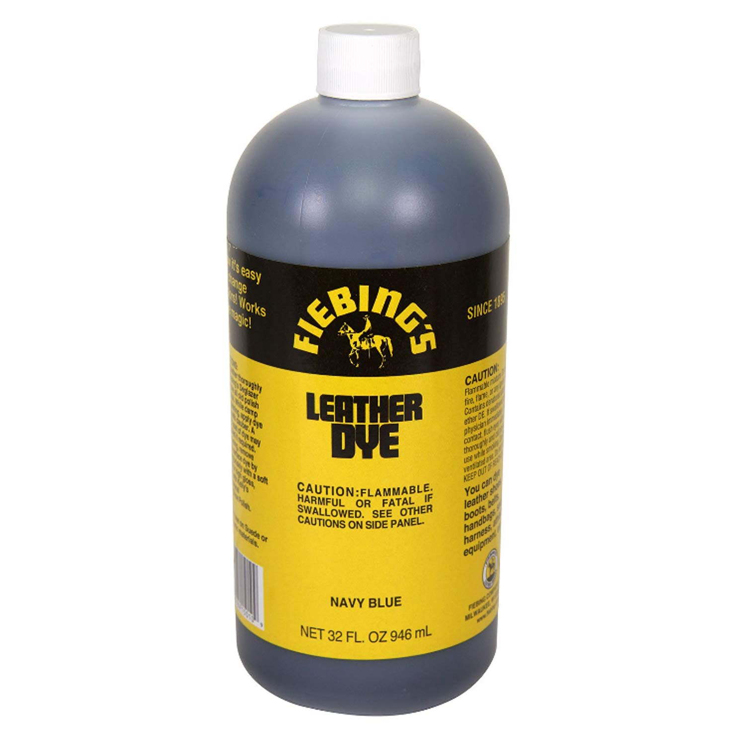 Fiebing's FILDYE10P032Z Leather Dye - Navy Blue, 32 oz