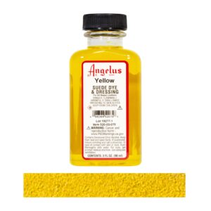 Angelus Suede Leather Dye for Shoes, Boots, Bags, Crafts, Furniture, Nubuck, & More, Yellow - 3oz