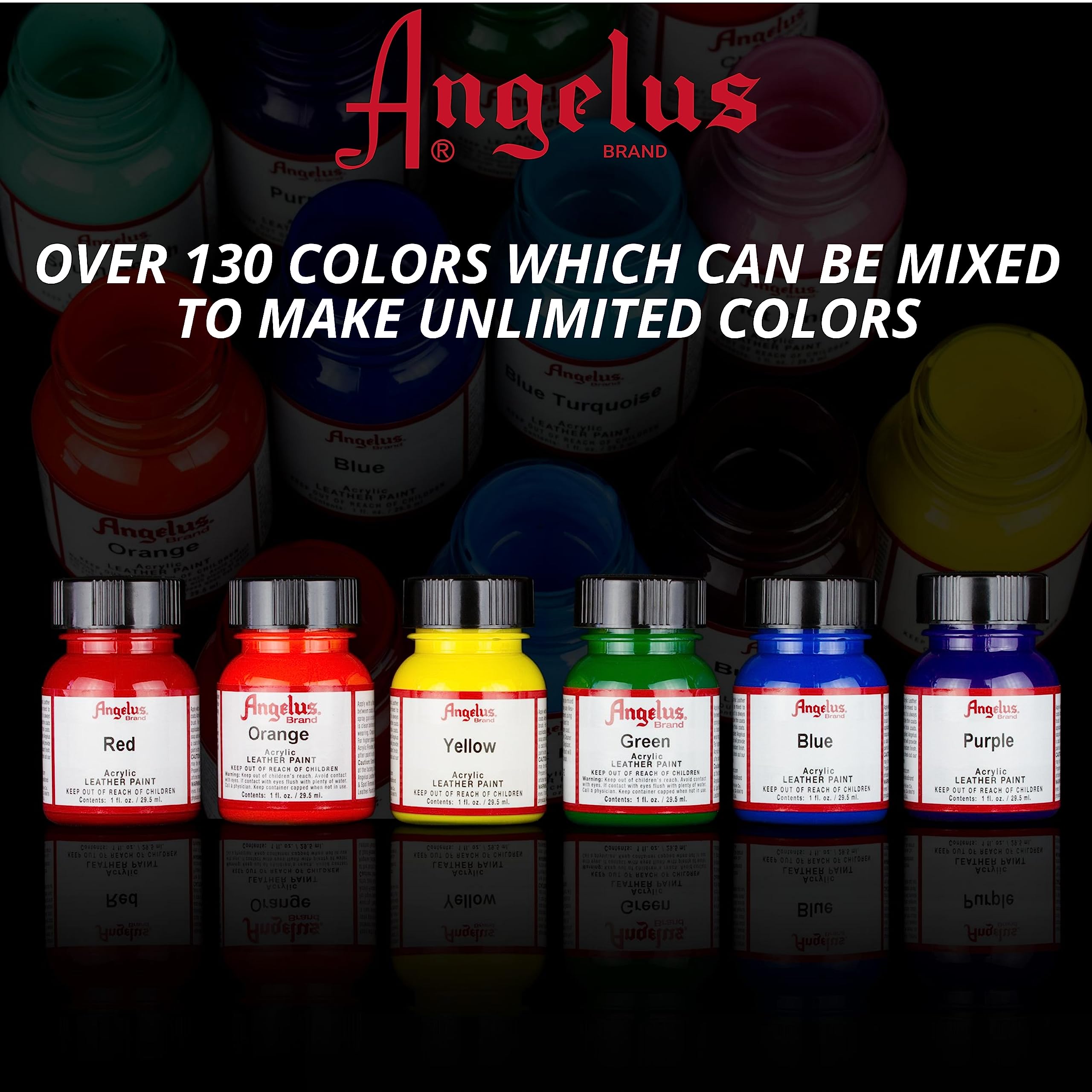 Angelus Acrylic Leather Paint Black 4oz