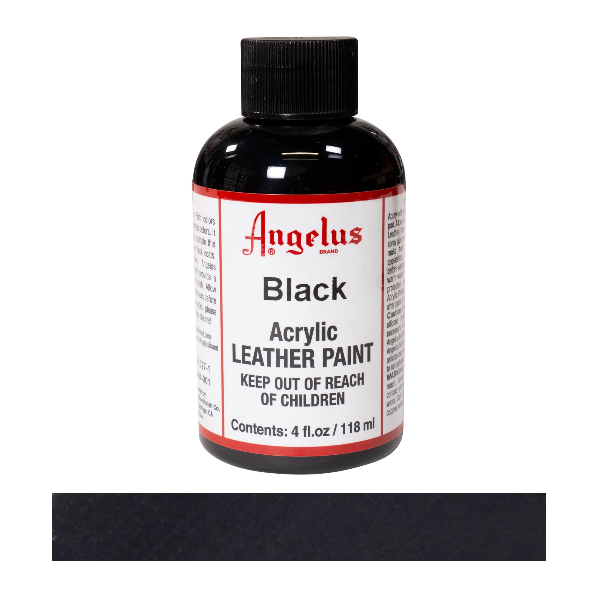 Angelus Acrylic Leather Paint Black 4oz