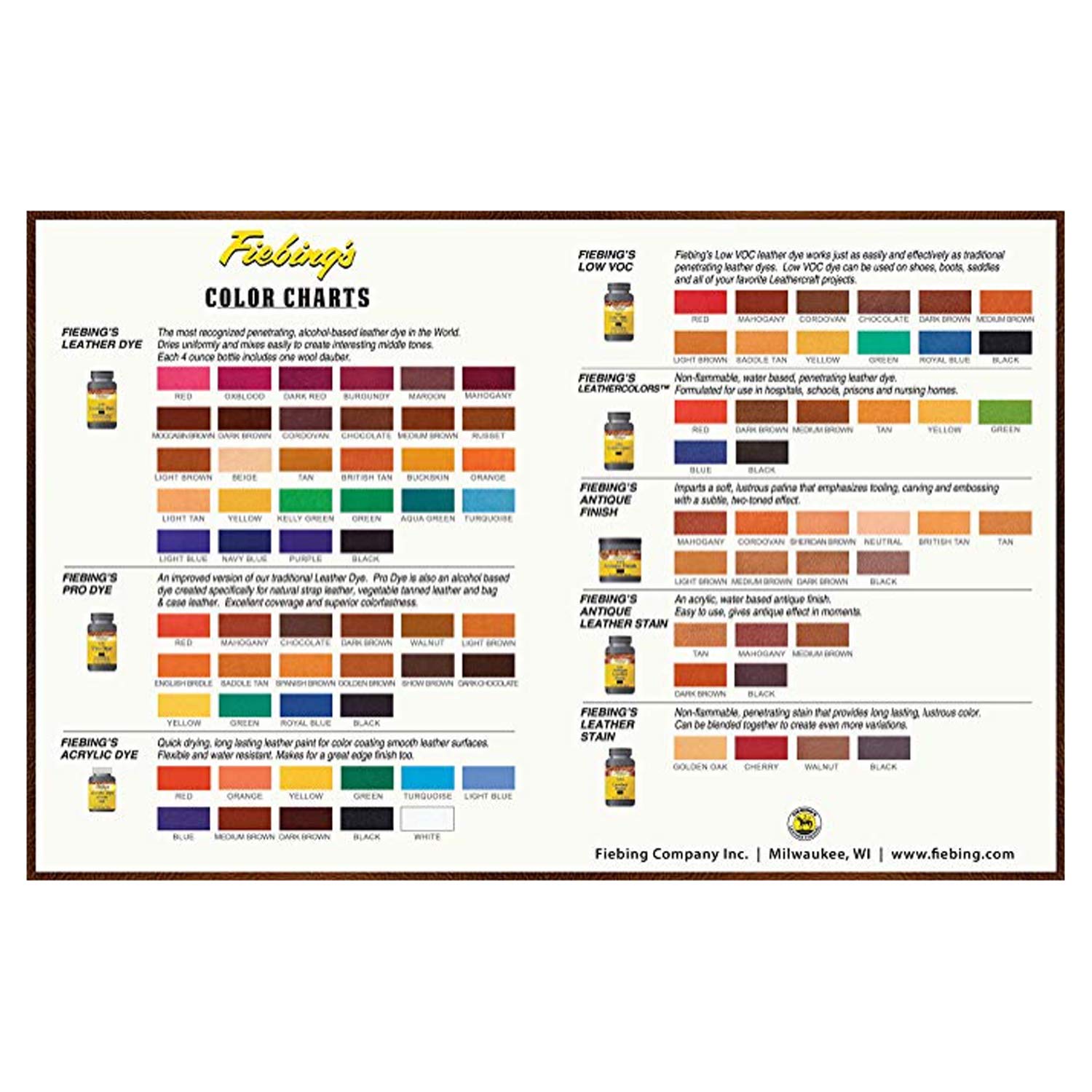 Fiebing's FILDYE68P032Z Leather Dye - Red, 32 oz