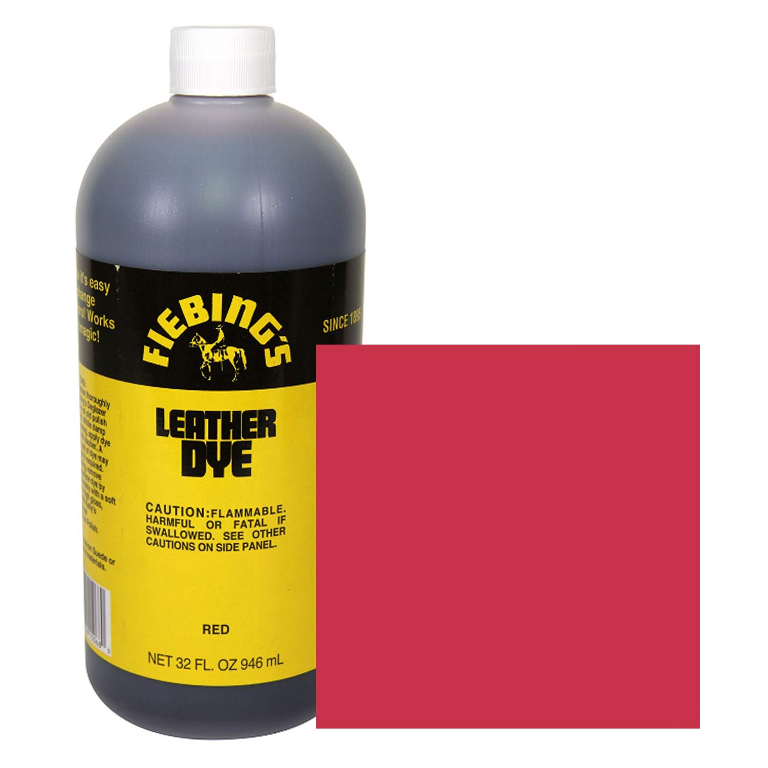 Fiebing's FILDYE68P032Z Leather Dye - Red, 32 oz