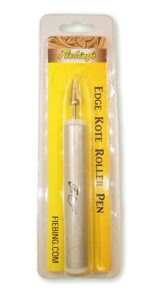 fiebing's edge kote roller pen - roll on applicator for edge kote, leather dye, acrylic dye, pro dye, paint & finishes on leather edges