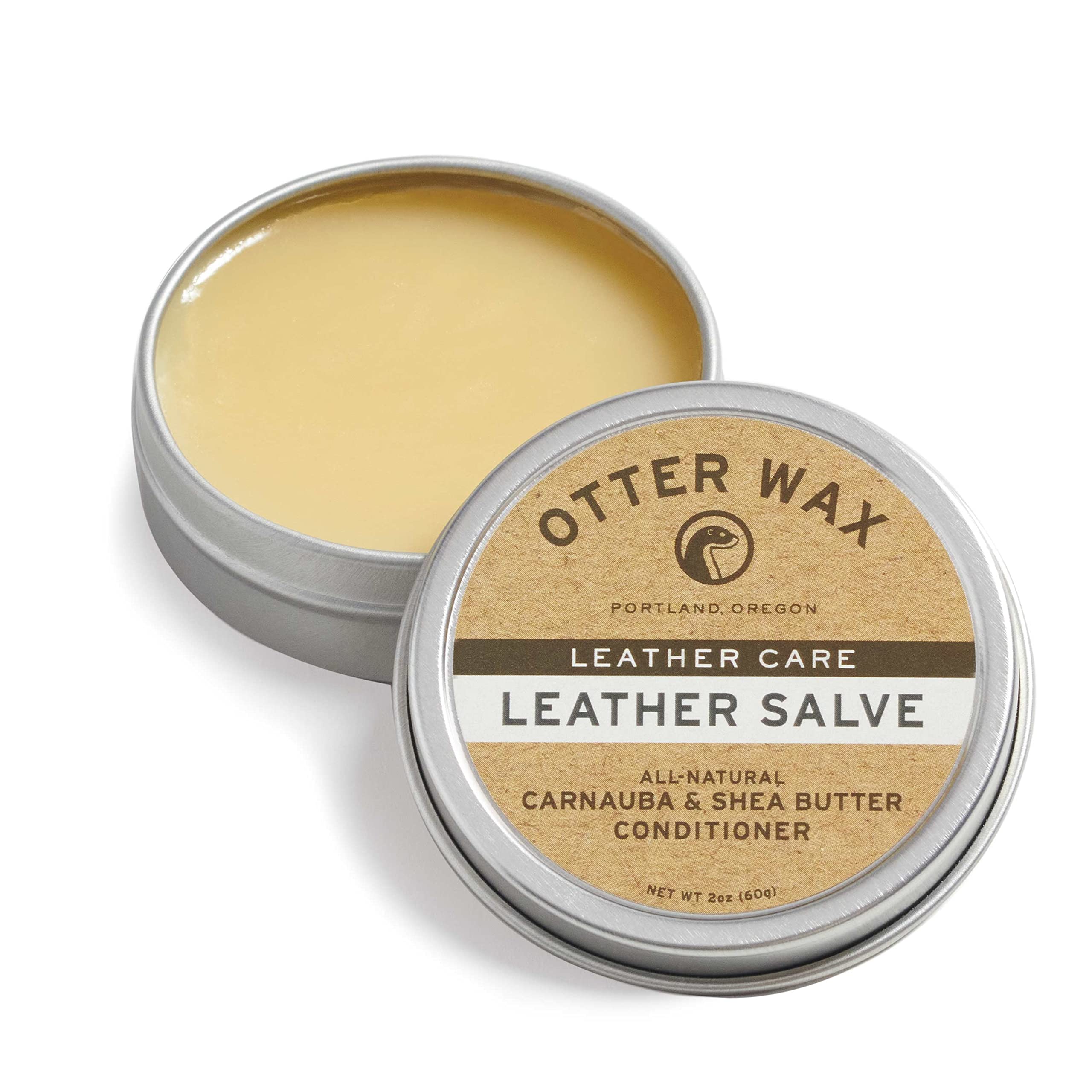 Otter Wax Leather Salve | 2oz | All-Natural Universal Conditioner | Made in USA