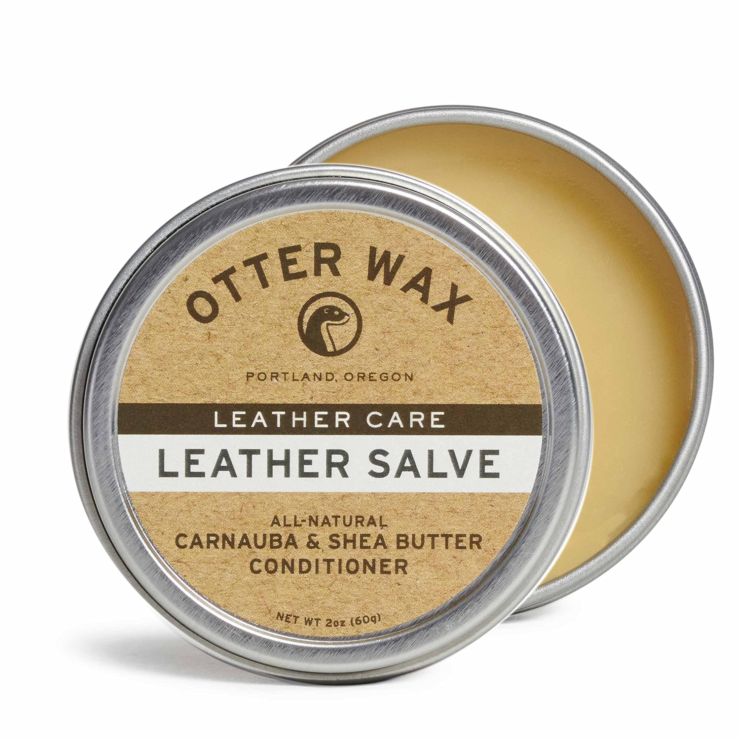 Otter Wax Leather Salve | 2oz | All-Natural Universal Conditioner | Made in USA