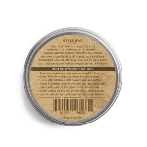 Otter Wax Leather Salve | 2oz | All-Natural Universal Conditioner | Made in USA