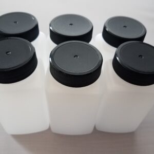 Empty Leather Dye Bottles with caps (6pack)
