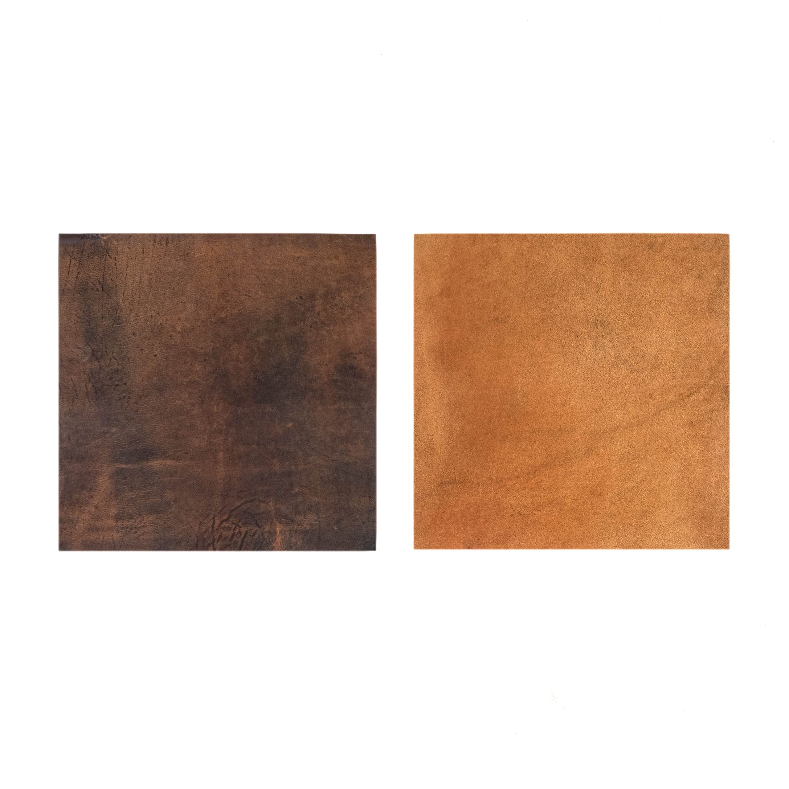 Genuine Leather Sheets Set of 4, Leather Material, Genuine Leather for Crafts | Leather Roll, Soft Leather, Sheet Leather for Crafts | Quality Raw Leather 12" x 12" + 36" Leather Cord