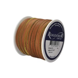 Realeather Latigo Lace Spool, 1/8"x50', Medium Brown