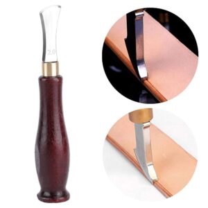 Leather Creaser Creasing Tool Leather Shallow Slot Line Trimmer Leather Crimping Craft Tools Stainless Steel Marking(2mm)