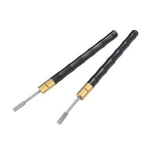 owden 2pcs. leather edge dye tool,ebony wood handle, double bearing configure for smooth rolling.edge dye roller leather edge oil printing tool for leather craft working