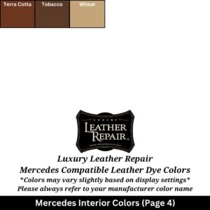 Luxury Leather Repair Automotive Leather Vinyl Repair Dye Color Restorer Compatible with MERCEDES Interiors & Accessories – Easy DIY Leather Dye (Wheat, 8oz)