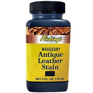 fiebing's mahogany 4 fluid ounce antique leather stain
