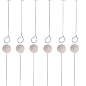 LASSUM 10 Pack Wool Daubers Ball Brush Leather Dye Tool Dye Dauber Dyeing Applicator with Metal Handle for DIY Crafts Projects