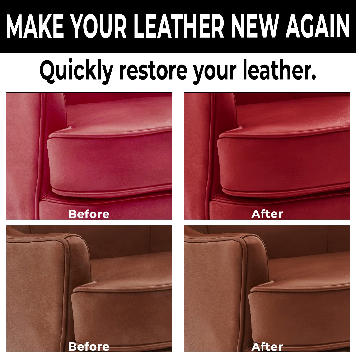 Leather Restore Leather Color Repair, British Tan 1 OZ - Repair, Recolor and Restore Couch, Furniture, Auto Interior, Car Seats, Vinyl and Shoes