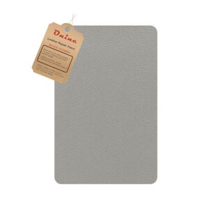 ONine Leather Repair Patch，Self-Adhesive Couch Patch，Available Anti Scratch Leather 5”X7.9”(12.7cm x 20cm) Peel and Stick for Sofas, Car Seats Hand Bags Jackets(Light Gray)