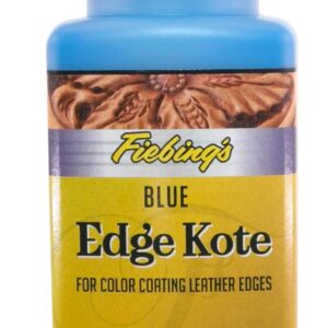 Fiebing's Edge Kote (4oz, Blue) - Leather Edge Paint for Shoes, Furniture, Purses, Couches, Belts - Flexible, Water Resistant, Semi Gloss Color Coating Leather Dye to Protect Natural Edges