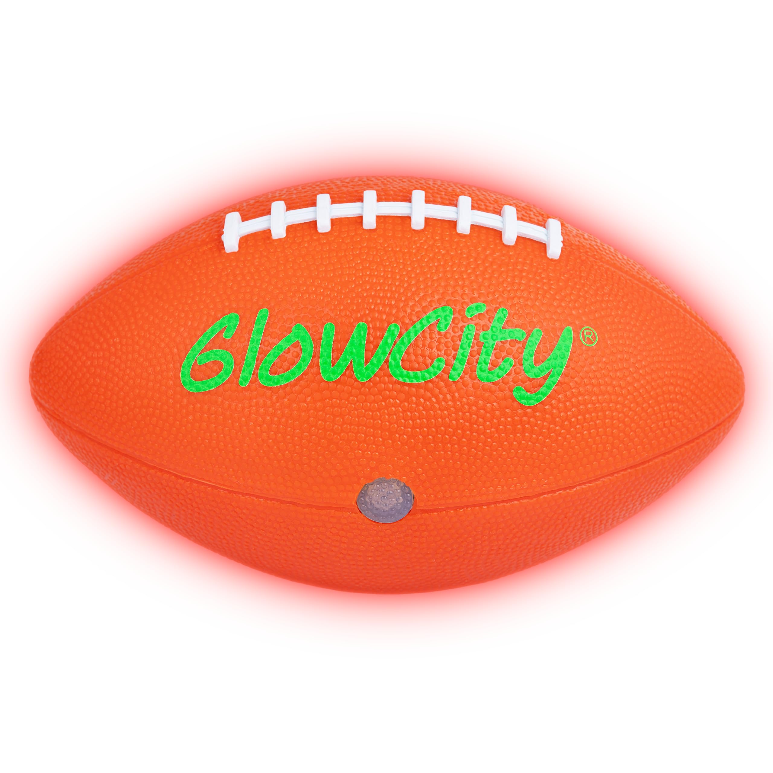 GlowCity Glow in The Dark Football - Light Up, Youth Size Footballs for Kids - LED Lights and Pre-Installed Batteries Included﻿