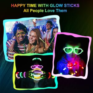 AIVANT Glow Sticks Bulk Party Supplies | 70 PCS 8 Inch Glowsticks with Connectors | Glow in the Dark Light Up Sticks Party Favors Decorations