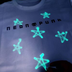 NeonPunk Magical Interactive Glow in The Dark T Shirt with Light Pen - Adult X-Large