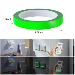 Gwikylo Glow in The Dark Tape 0.6 Inch x 33 Feet Green Fluorescent Tape Waterproof for Outdoor Black Light Luminous Tape Halloween Decorations and Stage…