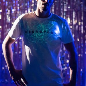 NeonPunk Magical Interactive Glow in The Dark T Shirt with Light Pen - Adult X-Large