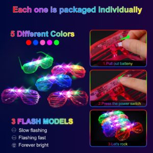 OLUPP 170 PCS Glow in The Dark Party Supplies, Glow Sticks Glasses Favors, 100 PCS Glow Sticks, 30 PCS LED Glasses and 40 PCS Finger Lights for Glow Party, Wedding, Birthday, Concert, Raves, New Year