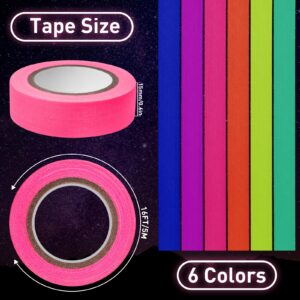 Bzeumk Glow in The Dark Tape, UV Blacklight Neon Tape Fluorescent Glow Tape in Black Light