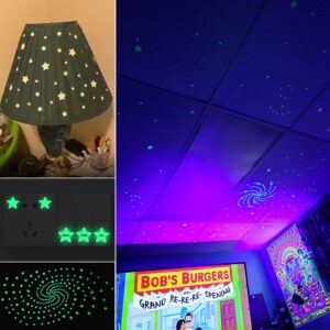 MOJOTORY Glow in The Dark Star Stickers, Bright and Lasting, Glow Stickers for Ceiling and Wall, Glow in The Dark Stars for Ceiling, Fantastic Wall Stickers for Bedroom, Blue