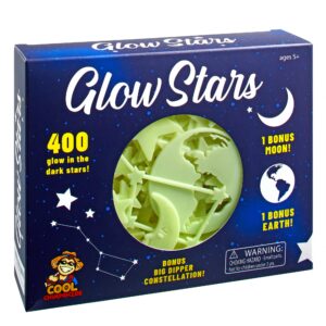 300 Count Glow Stars; Glow in The Dark Stars for Ceiling, Ceiling Stars, Glowing Stars for Ceiling Include Bonus Moon, Earth & Big Dipper Constellation (300 Stars)