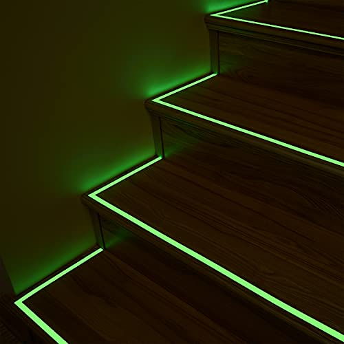 NoCry Heavy Duty 16 ft Glow in The Dark Tape - Perfect Neon Tape Glow in The Dark Tape for Stairs Glow Tape Glow in The Dark, Fluorescent Tape, Glow in Dark Duct Tape, Glow Tape for Stage Stair