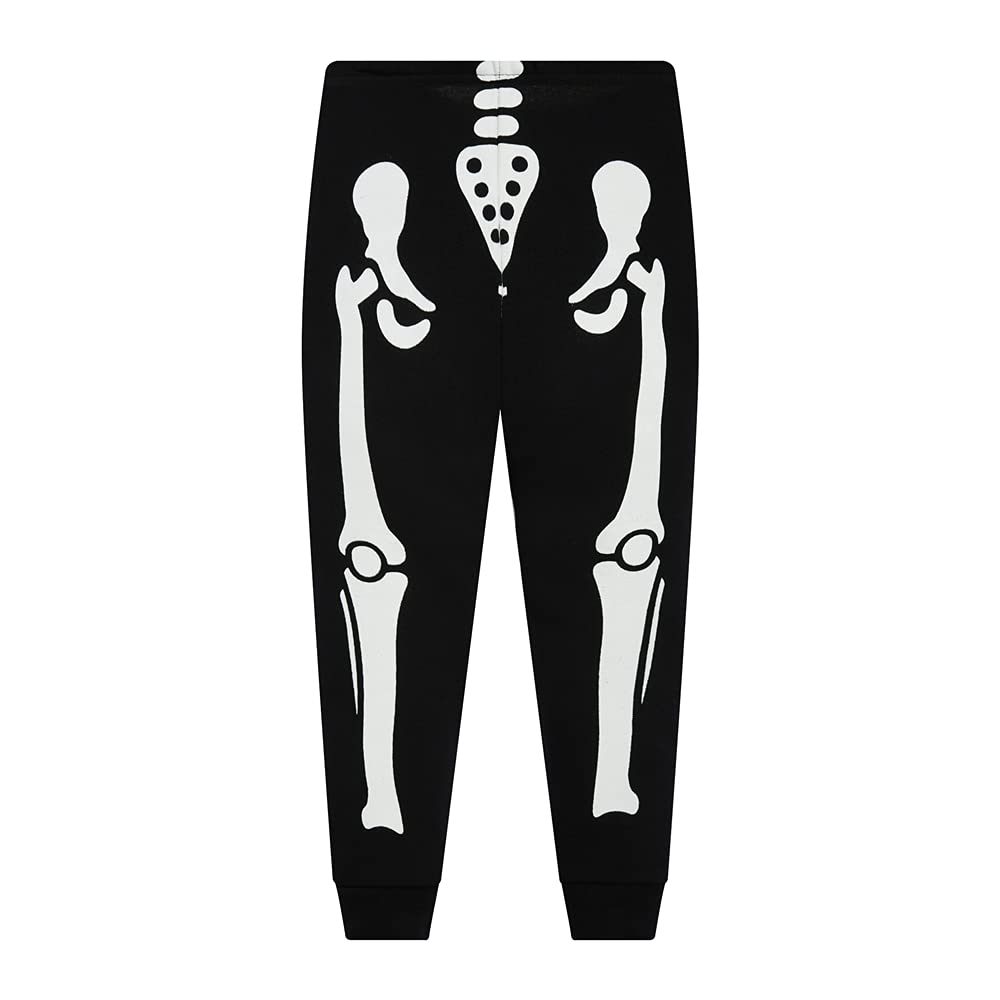 Glow in The Dark Skeleton Pajamas Boys Girls Halloween Kids Pjs Sets Toddle Clothes 100% Cotton 2 Piece Sleepwear 7t