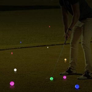 THIODOON Glow in The Dark Golf Balls Light up Led Golf Balls Night Golf Gift Sets for Men Kids Women 6 Pack (6 Colors in one)