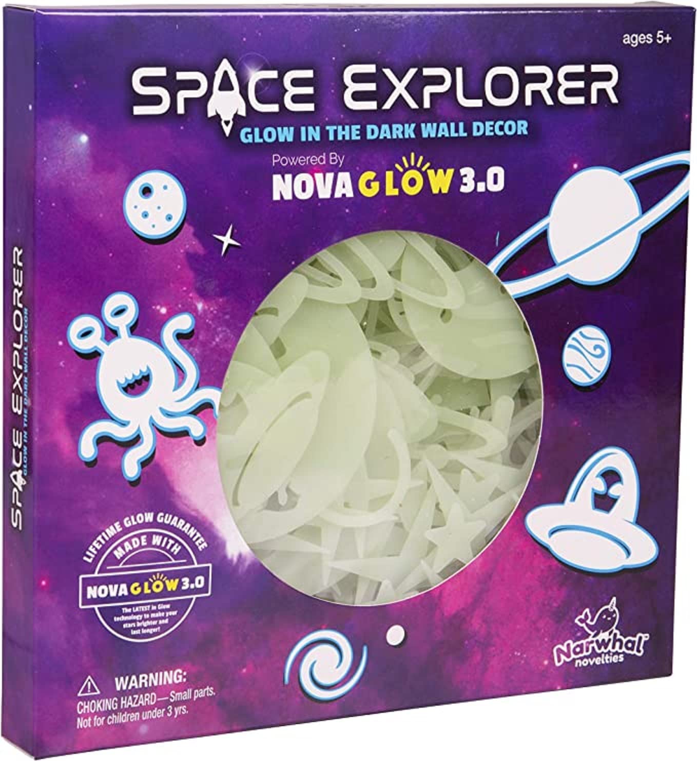 Space Themed Glow in The Dark Stars, Astronauts, Aliens, UFO's, Rockets, Planets, Comets, Asteroids, Spaceships & More! 200 Glow in The Dark Stars for Ceiling