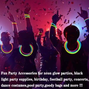 Glow Sticks Bulk Halloween Party Favors, Glow In The Dark Party Supplies Glow Sticks Necklaces Bracelets with Connectors 8" Glowsticks Light Up Toys Party Pack for Halloween Birthday Carnival (120)