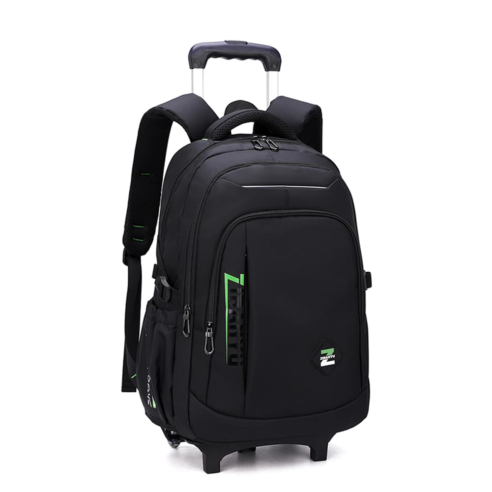 VIDOSCLA Elementary Trolley Backpack Senior High School Rolling Carry-on Luggage Book Bag with Wheels for Teens