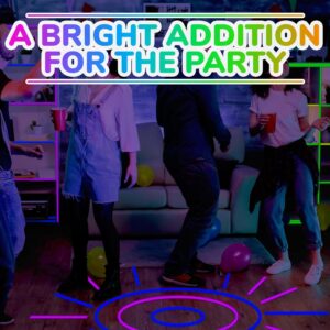 5Pcs Neon Gaffer Tape - 18ft Glow Tape Glow in the Dark Neon Glow Party Supplies Duct Tape Neon Tape Glow in the Dark - UV Blacklight Decorations 1/2 In Colored Duct Tape Fluorescent Tap UV Reactive
