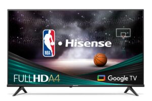 hisense 40-inch class a4 series fhd 1080p google smart tv (40a4k) - dts virtual: x, game & sports modes, chromecast built-in, alexa compatibility, black