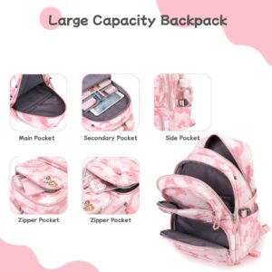 Rolling Backpack for Girls Elementary School Students with Wheels Bookbags Kids trolley Tie Rod Schoolbag Teens Travel Bag