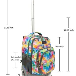 Tilami Rolling Backpack Armor Luggage School Travel Book Laptop 18 Inch Multifunction Wheeled Backpack Students