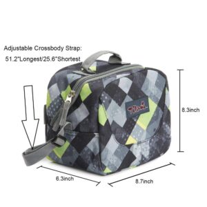 Tilami Rolling Backpack Laptop 18 inch with Lunch Bag, Grids