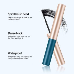 Mascara Waterproof Slender Color Mascara 3D Curling Or Slender Long Lasting Makeup Root Is Distinct Not Clumping (Black, One Size)