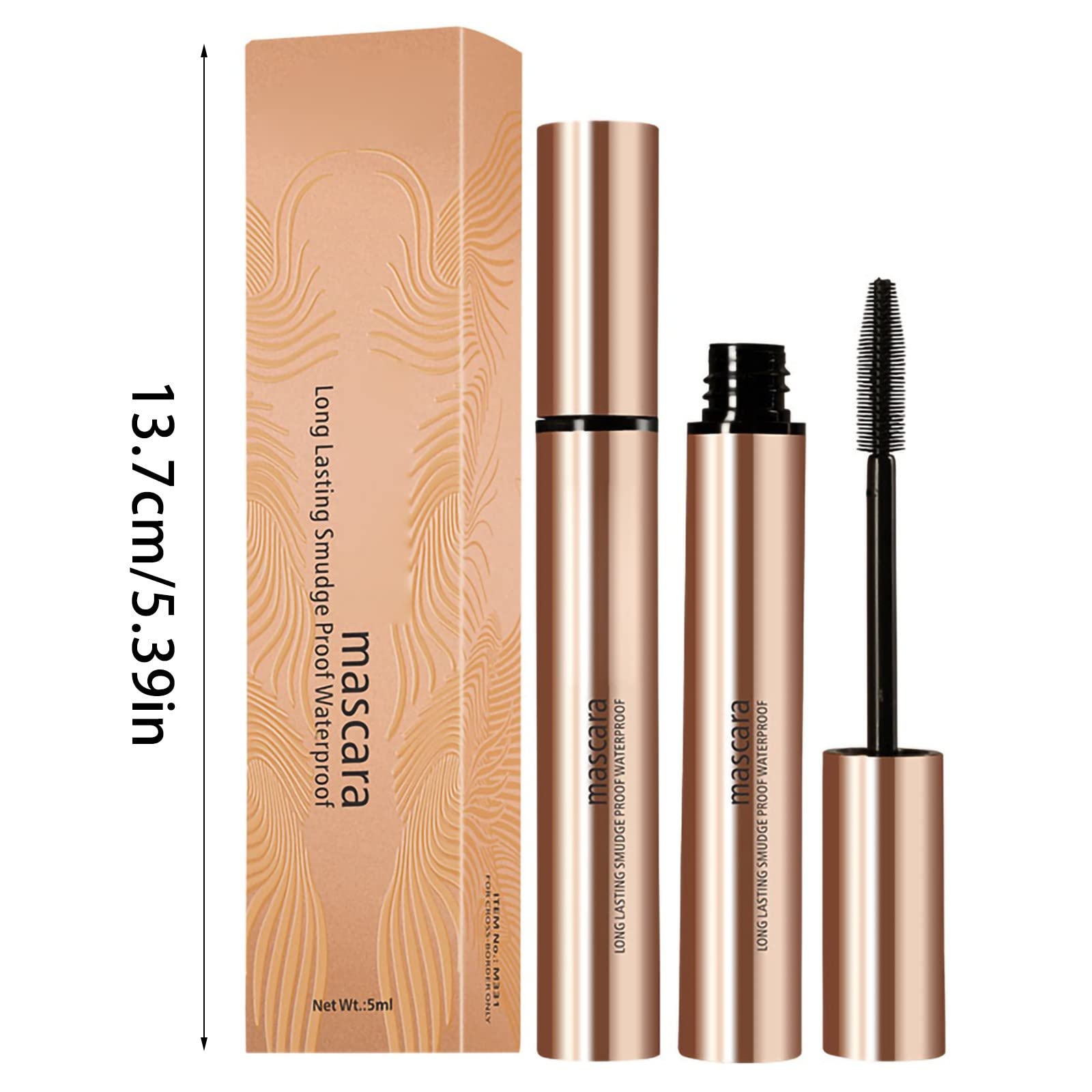 Mascara And Mascara Curling Thick Smudging No Long-lasting mascara Beauty Mascara (b1-Black, One Size)