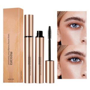 Mascara And Mascara Curling Thick Smudging No Long-lasting mascara Beauty Mascara (b1-Black, One Size)