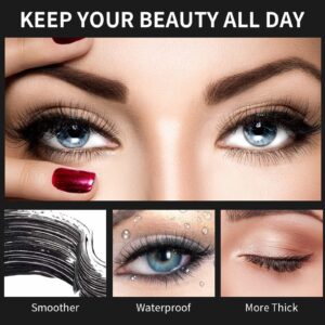 Mascara And Mascara Curling Thick Smudging No Long-lasting mascara Beauty Mascara (b1-Black, One Size)