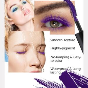 Waterproof Green Mascara Volume and Length,Long Lasting Non Clumping Curling Voluminous Colored Mascara for Eyelashes, Colorful Volumizing Tubing Mascara for Women Eye Makeup Cosplay Party-03