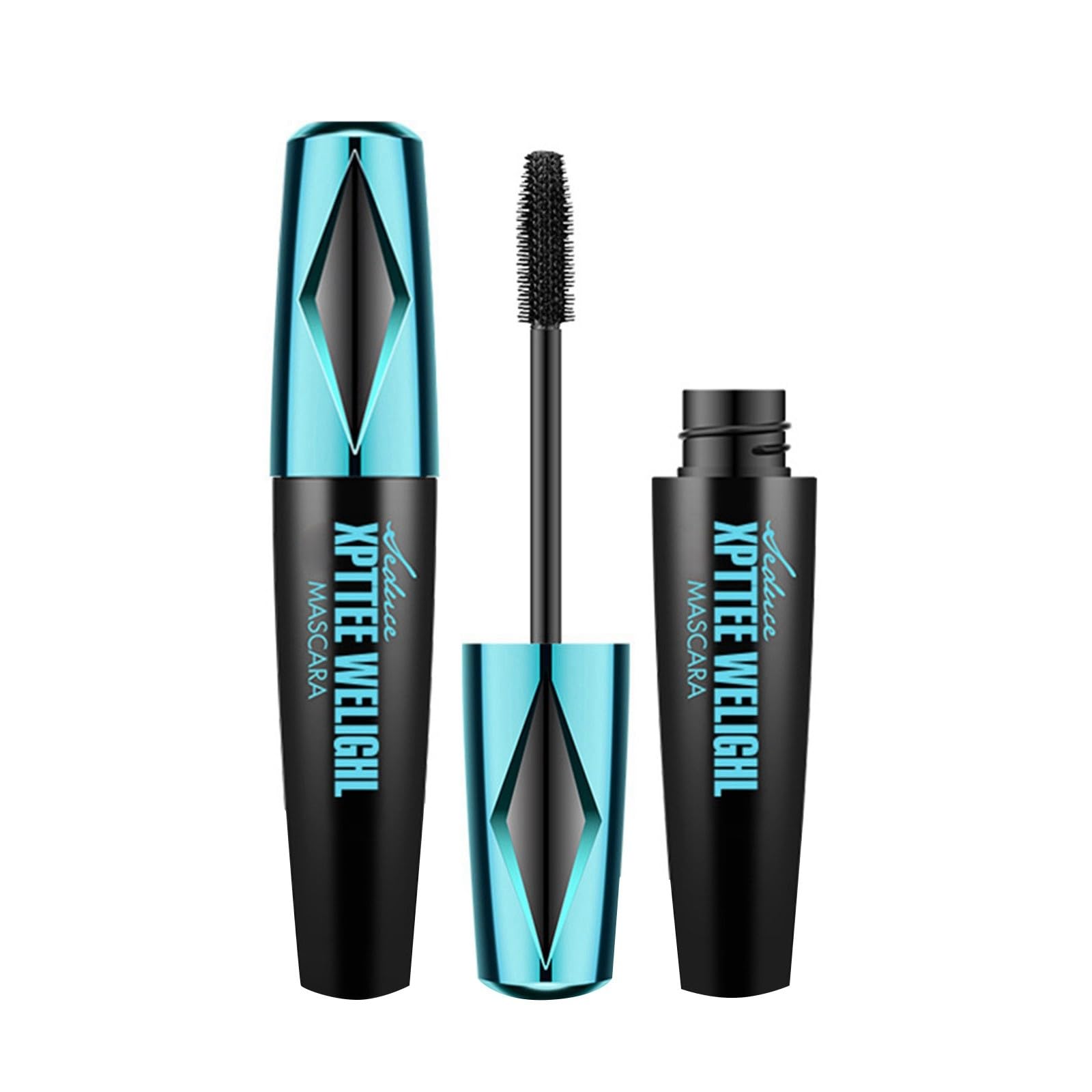 Blue And Black Tube Mascara 4d Non Clumping Thick Curling Long And Long Lasting Makeup 3d Fiber Mascara (C9-Dark Blue, One Size)