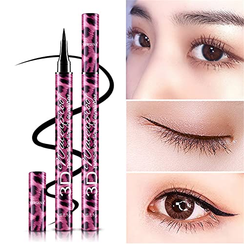 TBUIALL Waterproof Mascara 4d Fiber Mascara Black Volume and Length Not Easy to Fall off Liquid Eyeliner Set Mascara No Smudging Thickens Eye Makeup